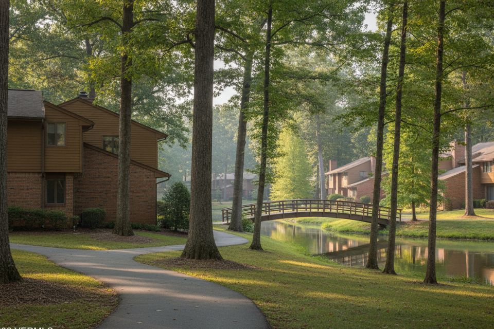 A residential street in Reston.