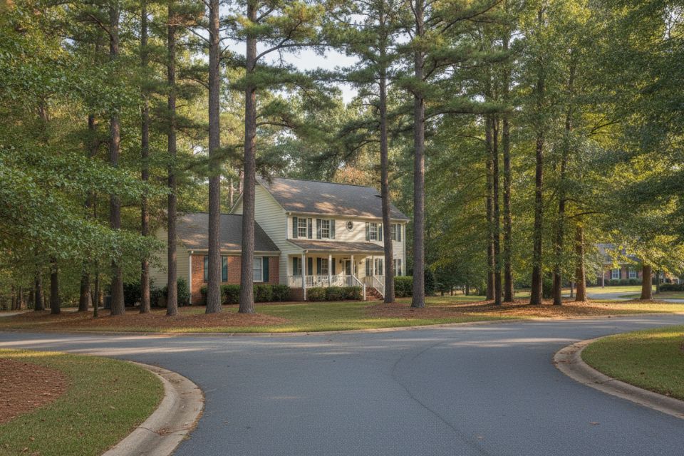 A residential street in Stafford.