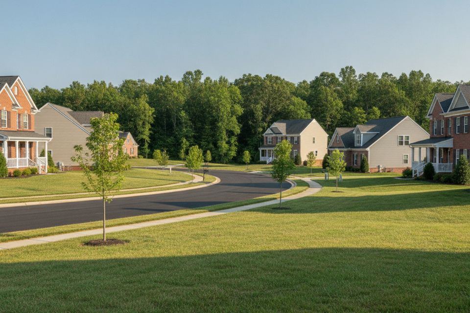 A residential street in Sterling.