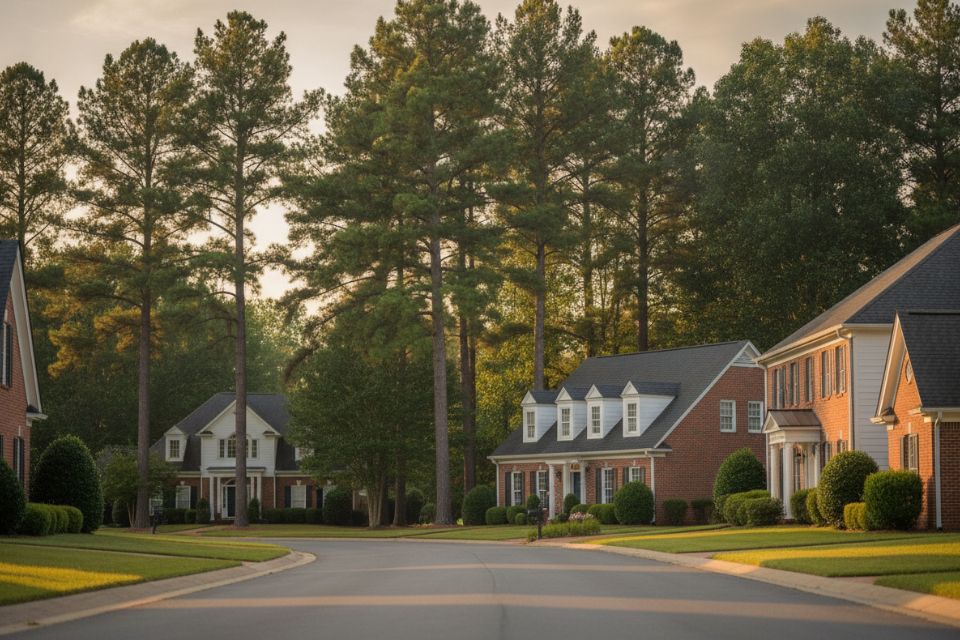A residential street in Woodbridge.