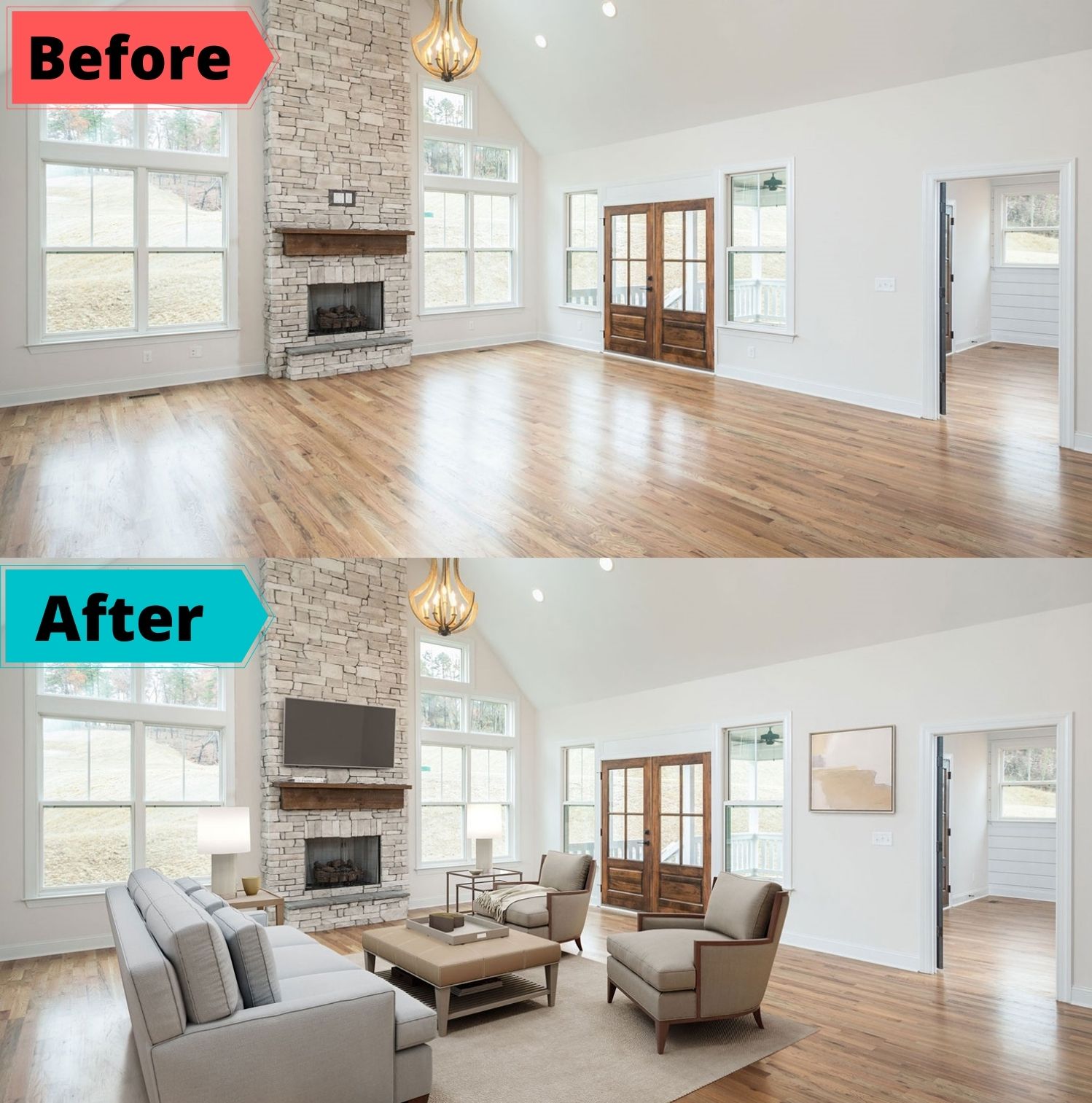 before and after home photos